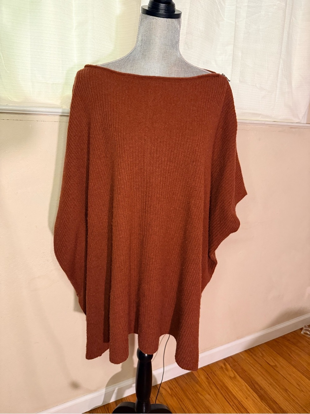 Vine Oversized Poncho Sweater